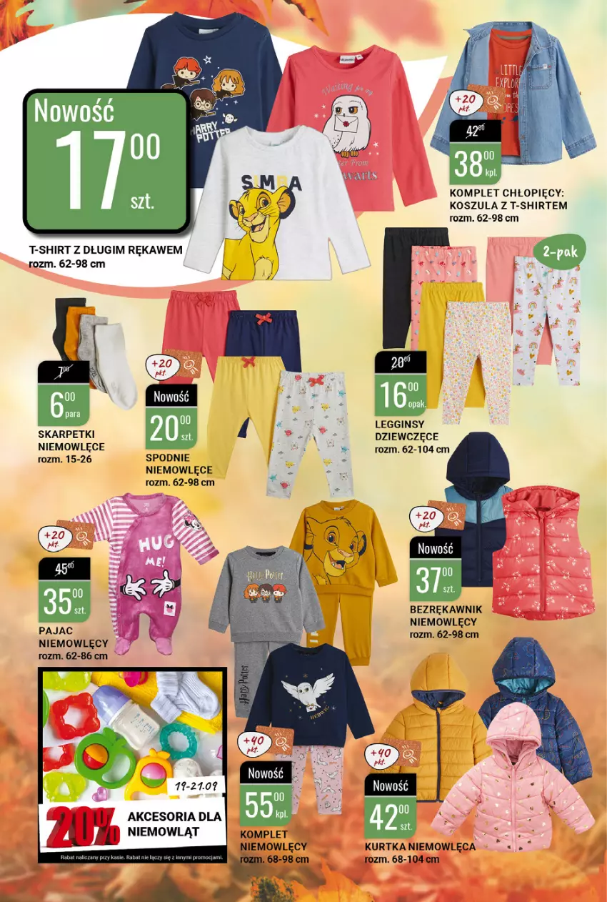 Gazetka promocyjna Bi1 - Moda na jesień - ważna 14.09 do 27.09.2022 - strona 2 - produkty: Gin, Karp, Kosz, Koszula, Kurtka, Legginsy, Pajac, Skarpetki, Spodnie, T-shirt