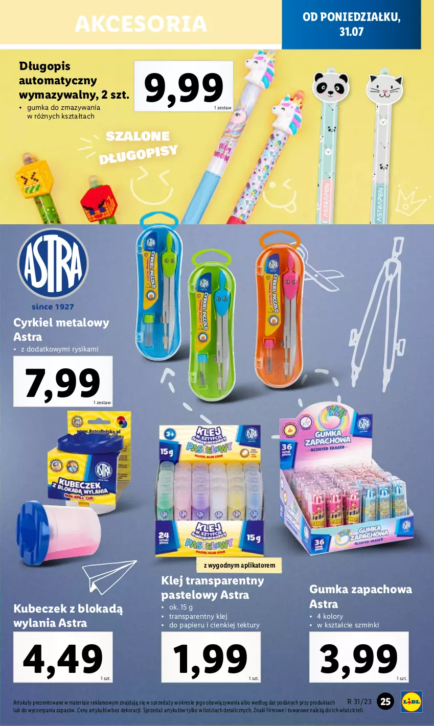 Gazetka promocyjna Lidl - KATALOG GOTOWI DO SZKOŁY - ważna 31.07 do 03.09.2023 - strona 25 - produkty: Długopis, Klej, Papier, Szal, Tran