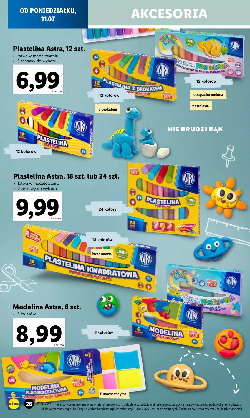 Gazetka promocyjna Lidl - KATALOG GOTOWI DO SZKOŁY - ważna 31.07 do 03.09.2023 - strona 26 - produkty: Melon, Plastelina