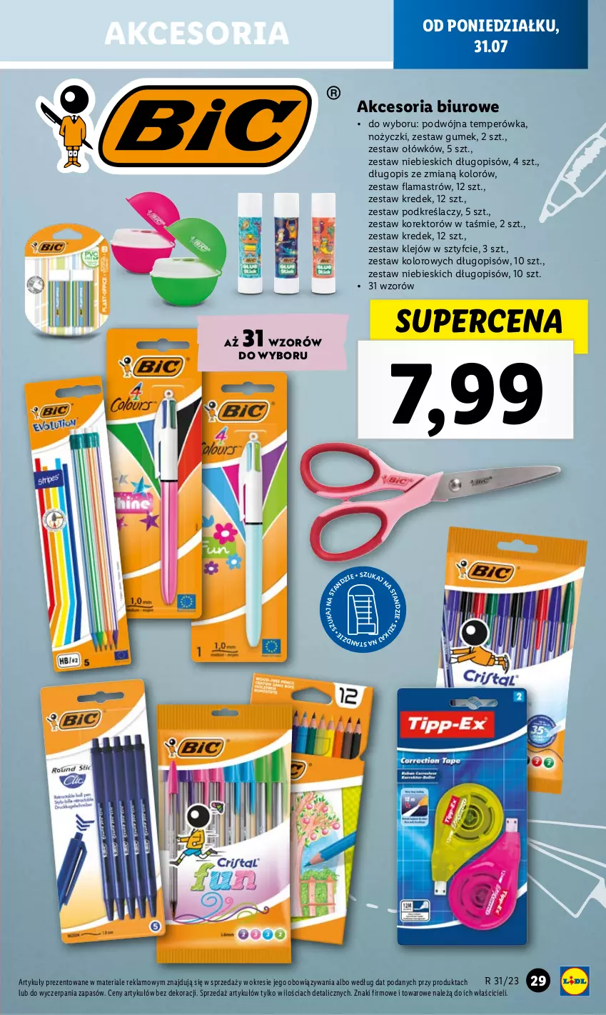 Gazetka promocyjna Lidl - KATALOG GOTOWI DO SZKOŁY - ważna 31.07 do 03.09.2023 - strona 29 - produkty: Biuro, Długopis, Klej, Noż, Nożyczki