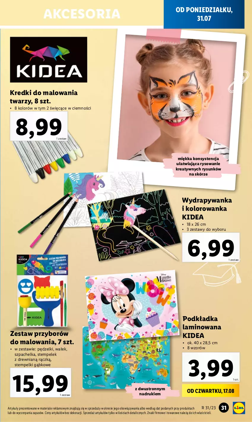 Gazetka promocyjna Lidl - KATALOG GOTOWI DO SZKOŁY - ważna 31.07 do 03.09.2023 - strona 31 - produkty: Kolorowanka, Podkład, Podkładka, Wałek