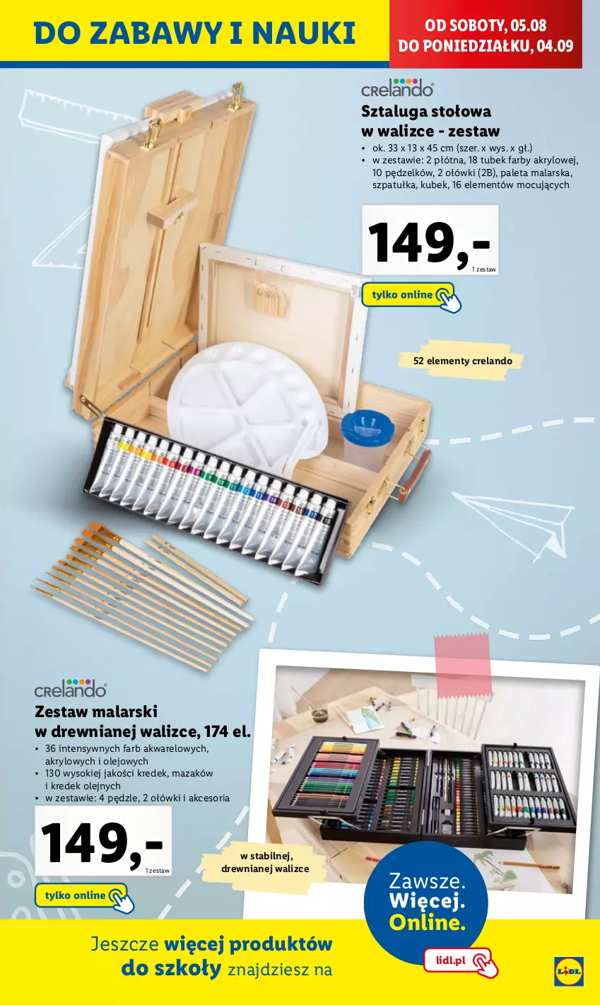 Gazetka promocyjna Lidl - KATALOG GOTOWI DO SZKOŁY - ważna 31.07 do 03.09.2023 - strona 39 - produkty: Fa, Kubek, Olej, Paleta, Sok, Szpatułka