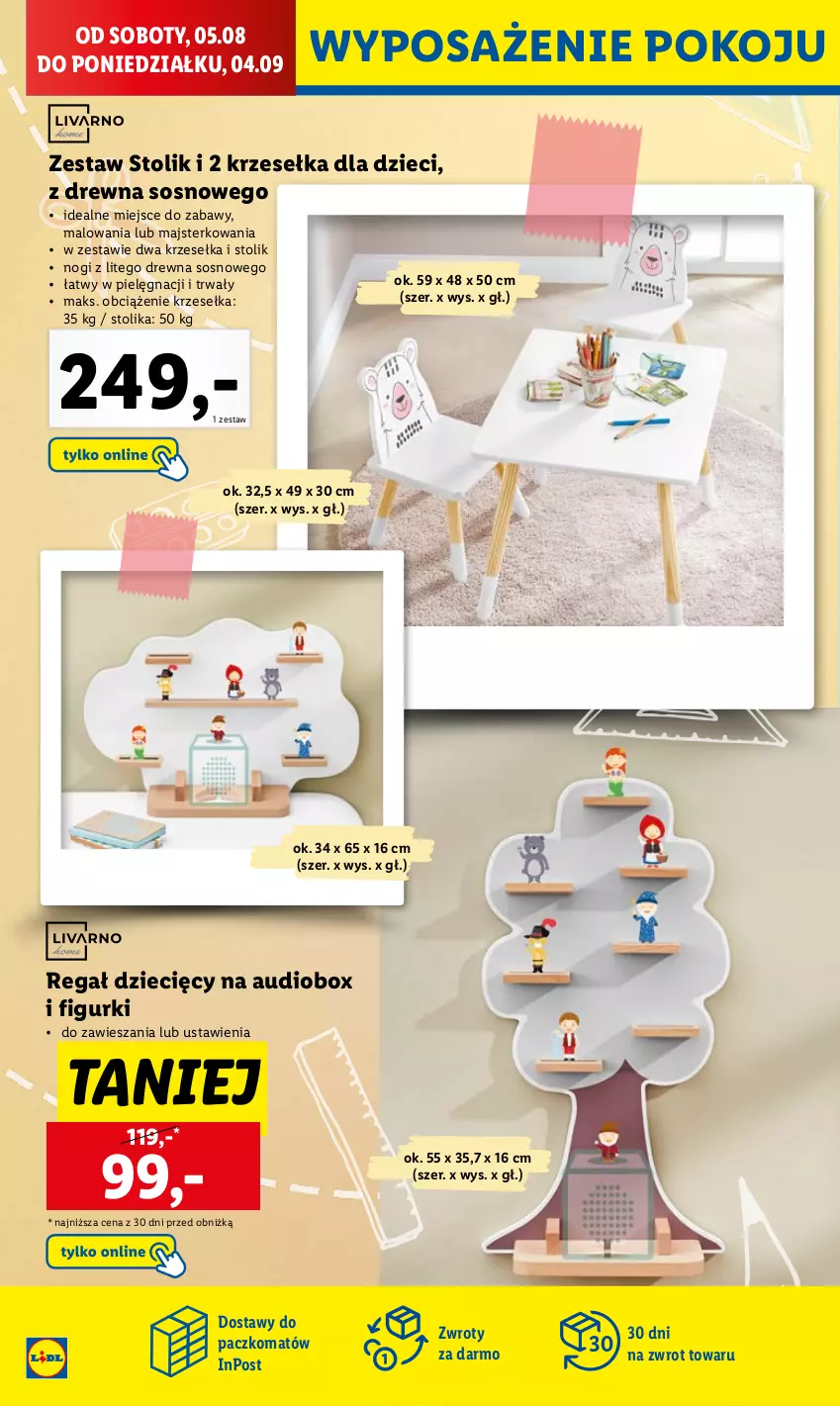 Gazetka promocyjna Lidl - KATALOG GOTOWI DO SZKOŁY - ważna 31.07 do 03.09.2023 - strona 42 - produkty: Dzieci, Regał, Sos, Stolik