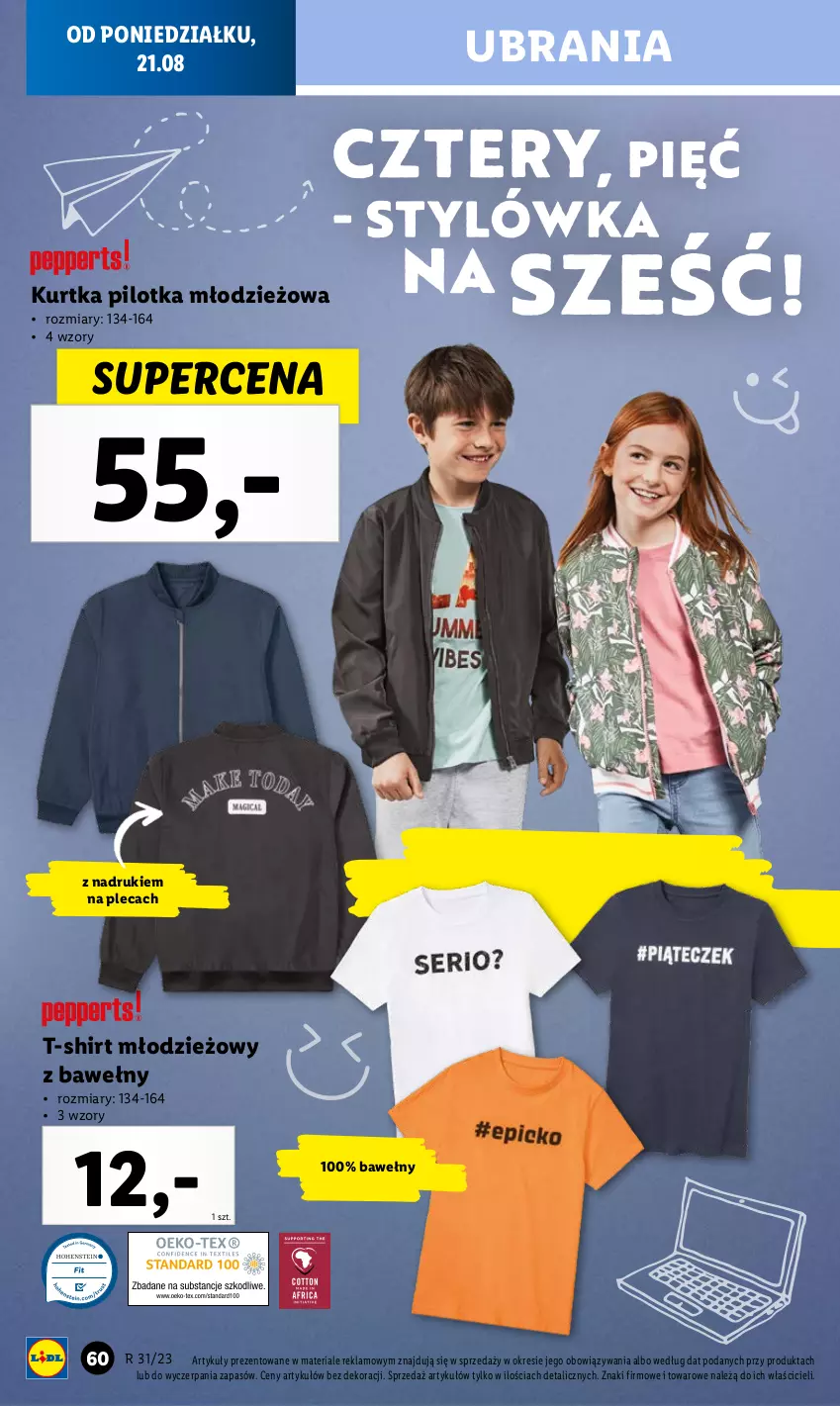 Gazetka promocyjna Lidl - KATALOG GOTOWI DO SZKOŁY - ważna 31.07 do 03.09.2023 - strona 82 - produkty: Kurtka, T-shirt, Ubrania