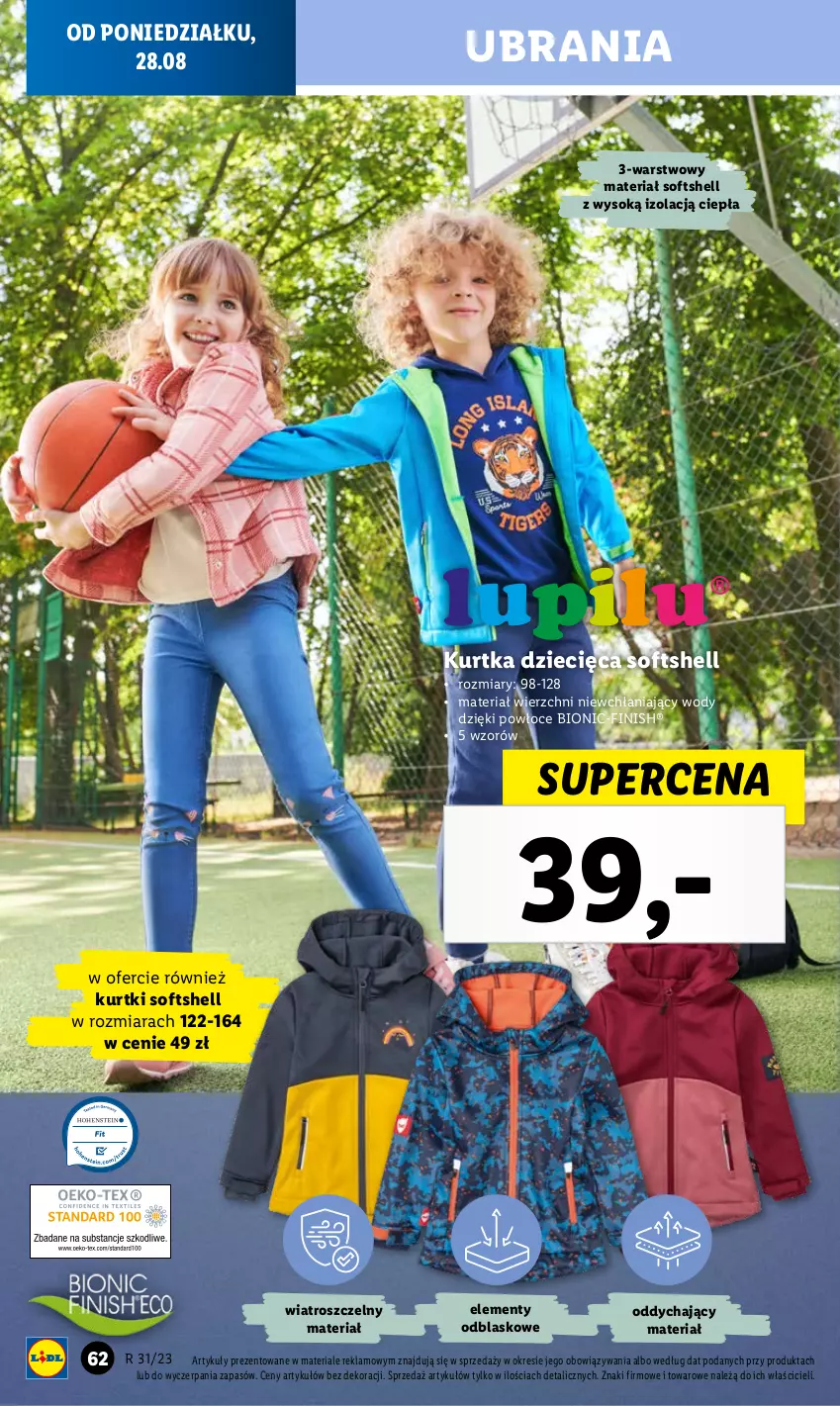 Gazetka promocyjna Lidl - KATALOG GOTOWI DO SZKOŁY - ważna 31.07 do 03.09.2023 - strona 84 - produkty: Dzieci, Finish, Kurtka, Kurtka dziecięca, Sok, Ubrania