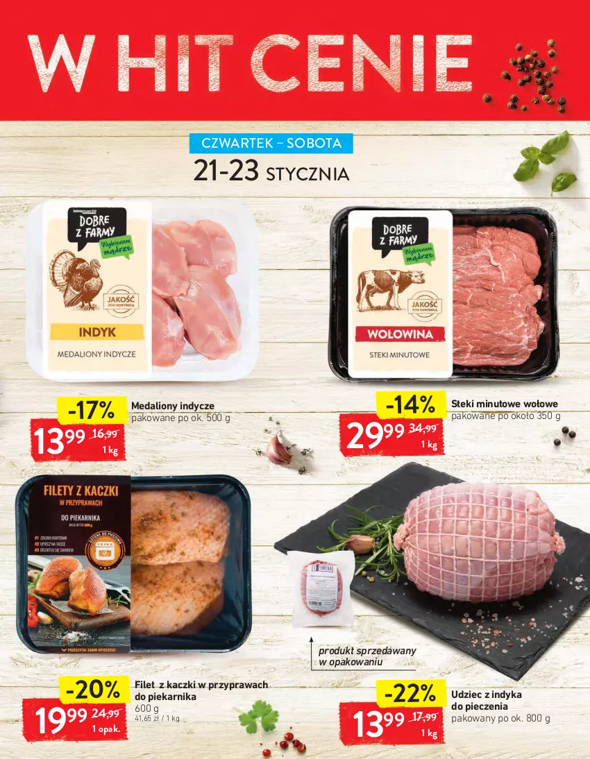 Gazetka promocyjna Intermarche - Dzień babci i dziadka - ważna 19.01 do 25.01.2021 - strona 15 - produkty: Lion, Medaliony indycze, Piec, Piekarnik, Stek, Udziec z indyka