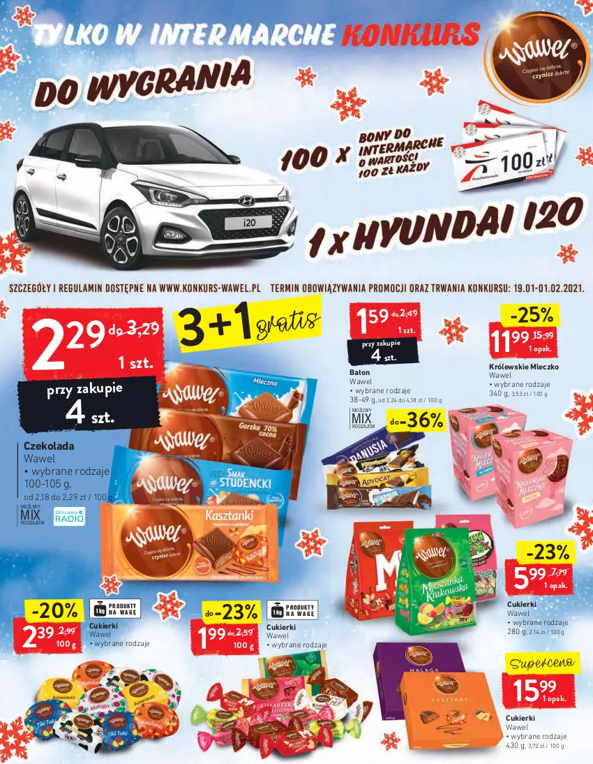 Gazetka promocyjna Intermarche - Dzień babci i dziadka - ważna 19.01 do 25.01.2021 - strona 24 - produkty: Baton, Cukier, Cukierki, Czekolada, Gra, Królewski, Królewskie Mleczko, Mleczko, Wawel