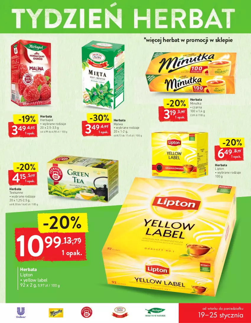 Gazetka promocyjna Intermarche - Dzień babci i dziadka - ważna 19.01 do 25.01.2021 - strona 25 - produkty: Herbapol, Herbata, Lipton, Teekanne