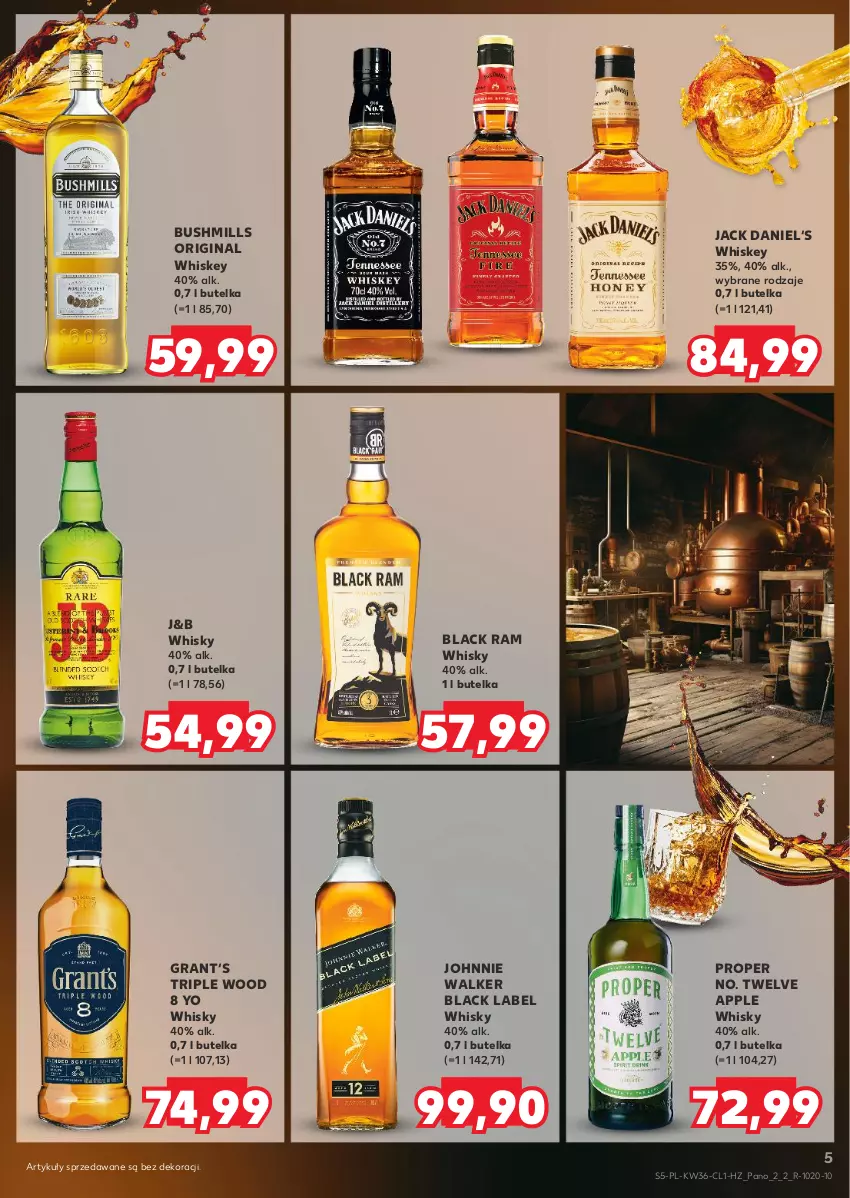 Gazetka promocyjna Kaufland - Barek Kauflandu - ważna 05.09 do 18.09.2024 - strona 5 - produkty: Bushmills, Gin, Gra, Johnnie Walker, Lack, Whiskey, Whisky