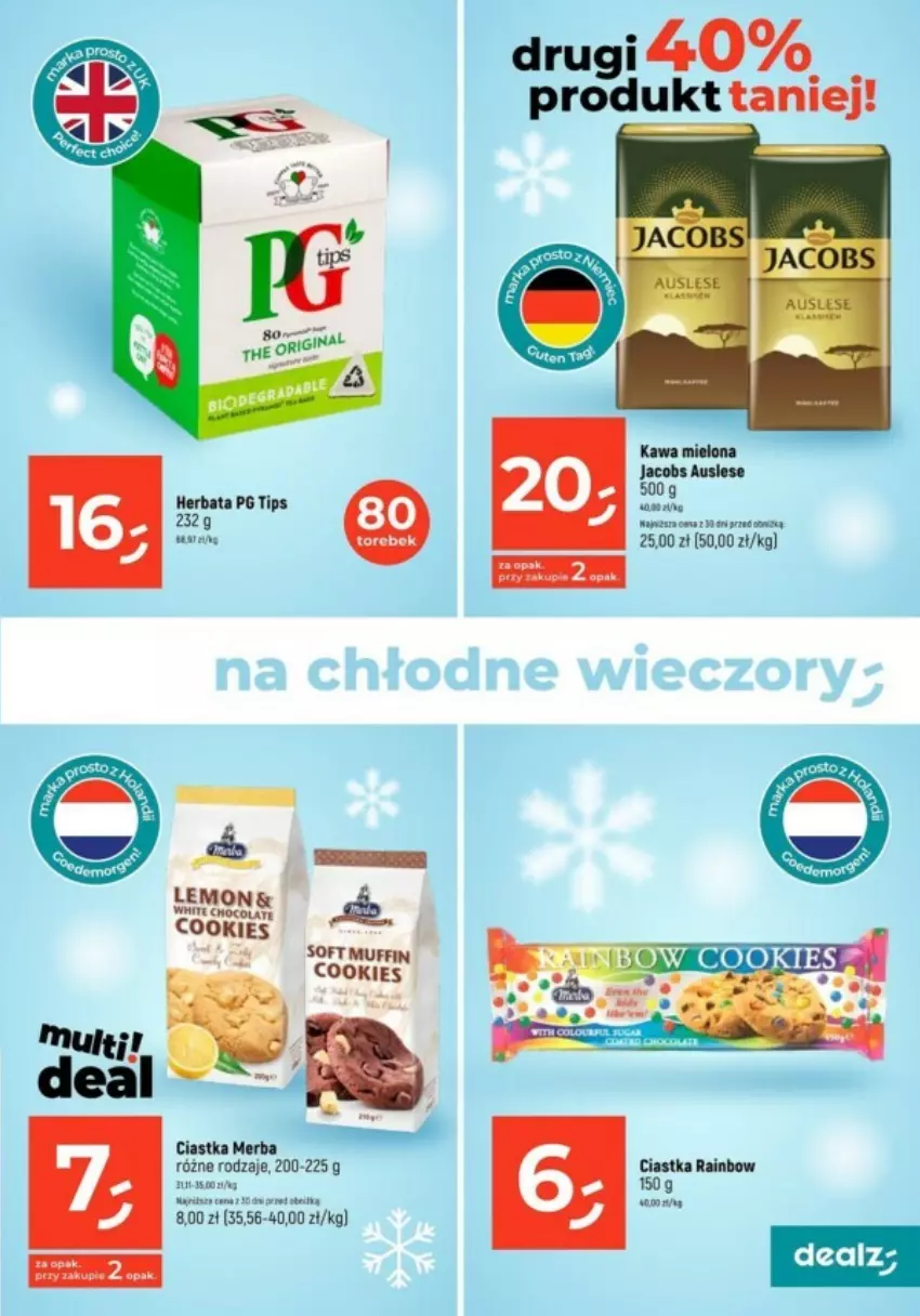 Gazetka promocyjna Dealz - ważna 09.11 do 15.11.2023 - strona 30 - produkty: Ciastka, Herbata, Jacobs, Kawa, Kawa mielona