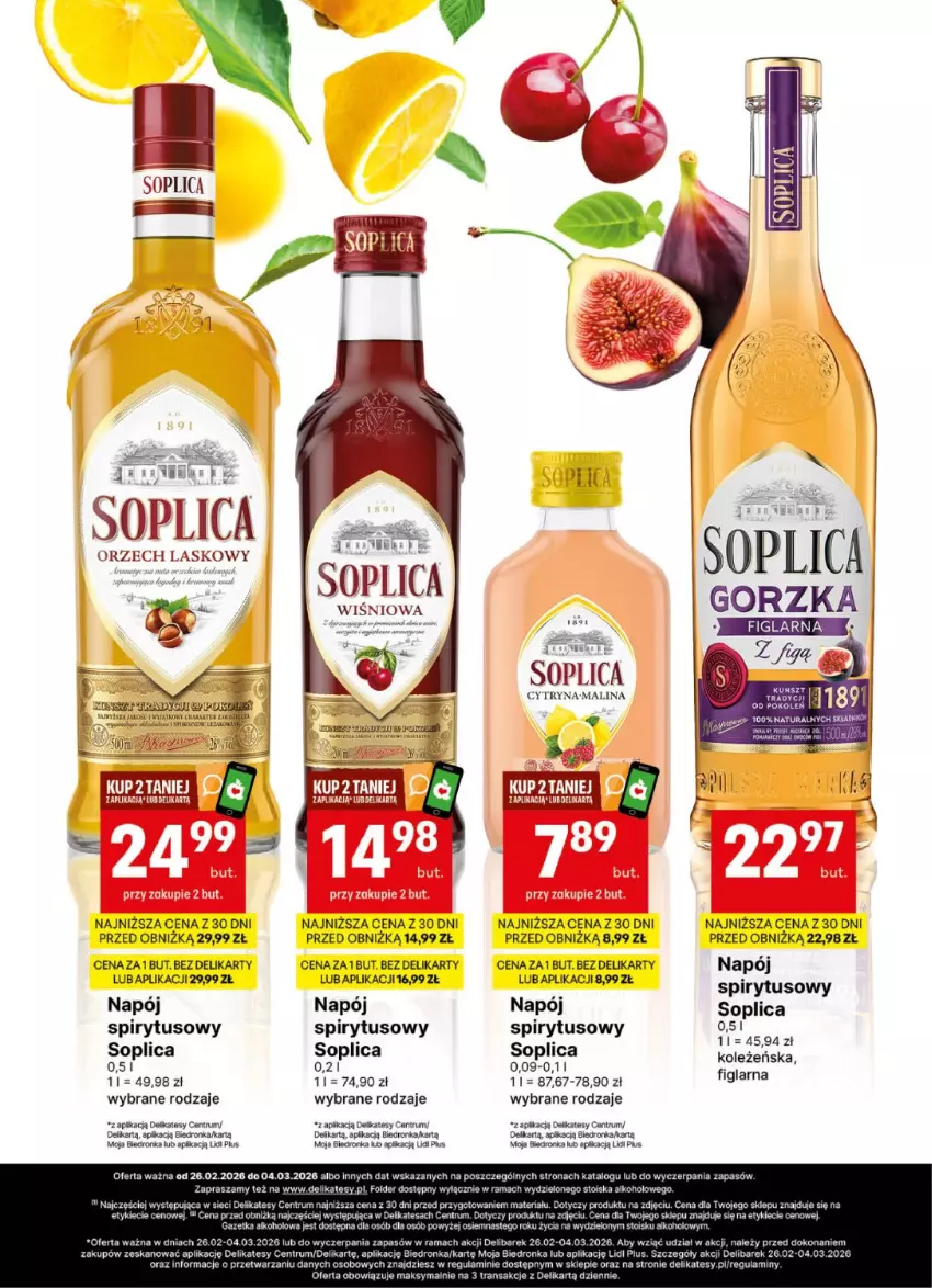 Gazetka promocyjna Delikatesy Centrum - Delibarek DC09 - ważna 26.02 do 04.03.2026 - strona 12 - produkty: Dron, Napój, Rum, Soplica, Tran