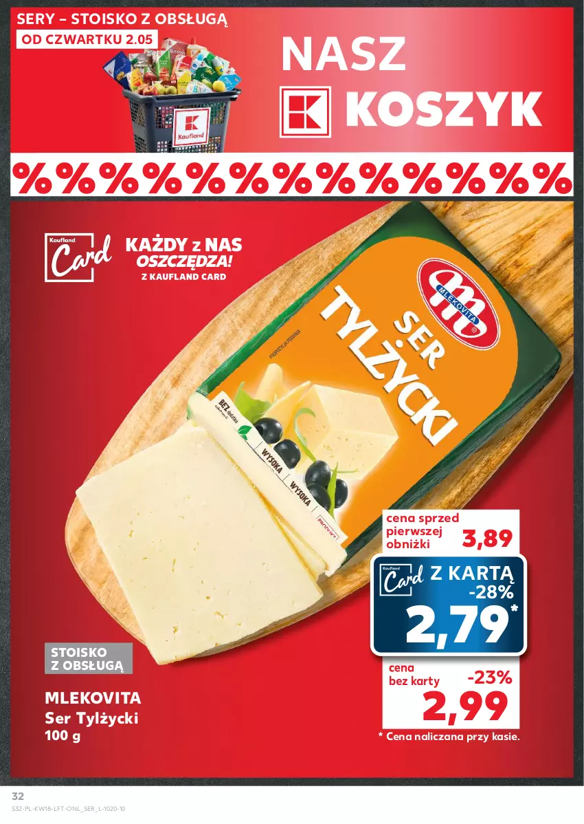 Gazetka promocyjna Kaufland - Gazetka tygodnia - ważna 02.05 do 08.05.2024 - strona 32 - produkty: Kosz, Mleko, Mlekovita, Ser, Ser tylżycki