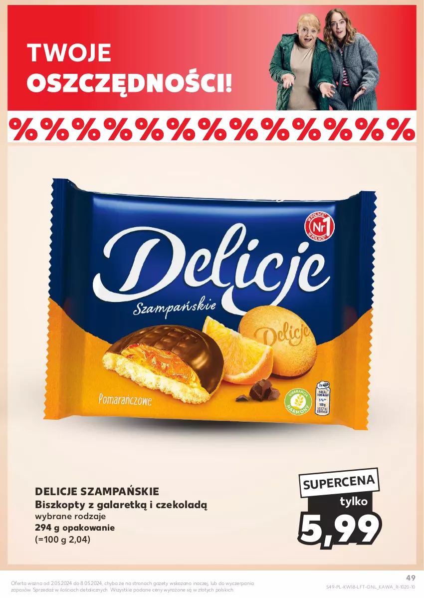 Gazetka promocyjna Kaufland - Gazetka tygodnia - ważna 02.05 do 08.05.2024 - strona 49 - produkty: Biszkopty, Delicje, Gala, Kawa