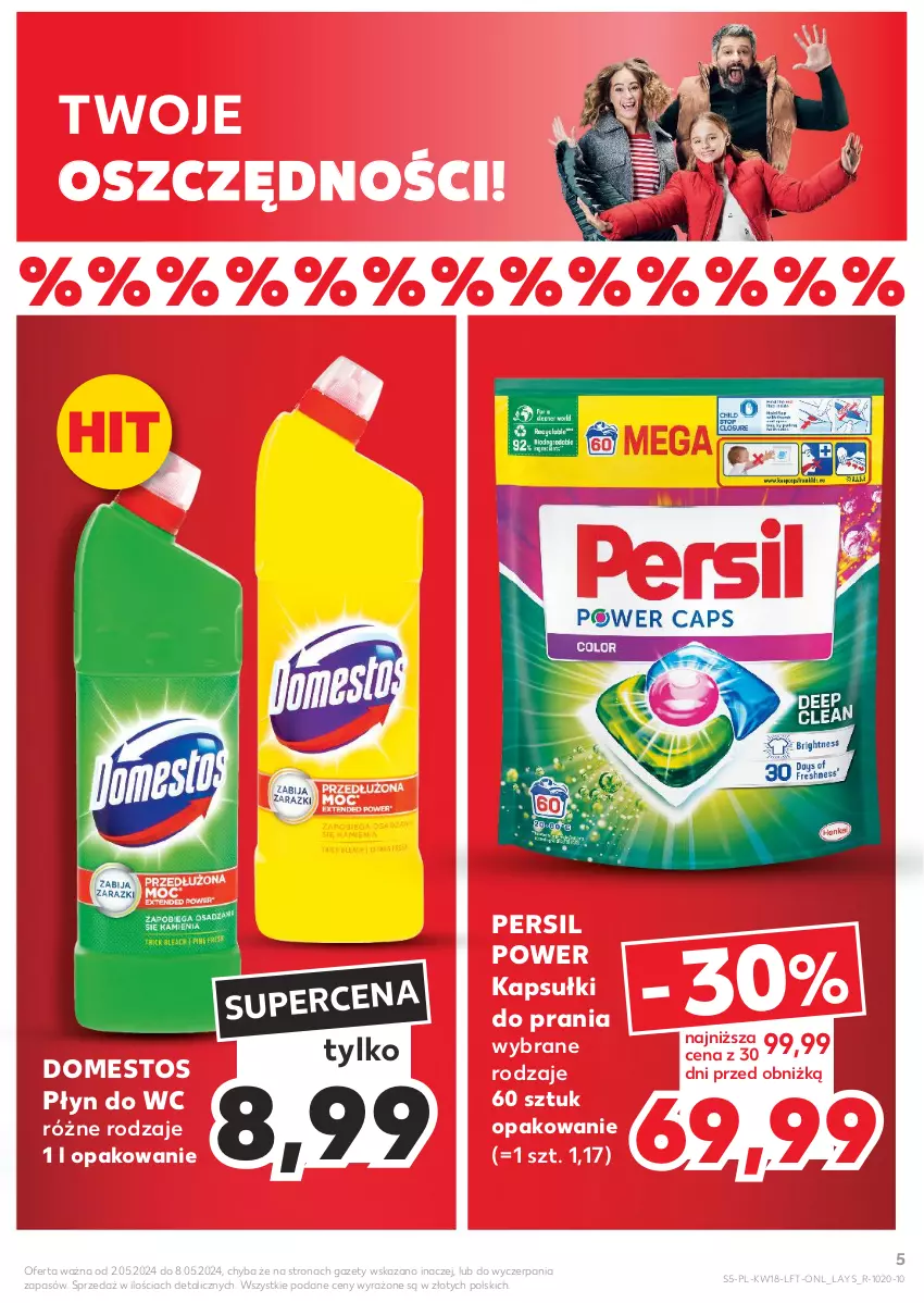 Gazetka promocyjna Kaufland - Gazetka tygodnia - ważna 02.05 do 08.05.2024 - strona 5 - produkty: Domestos, Kapsułki do prania, Persil, Płyn do wc