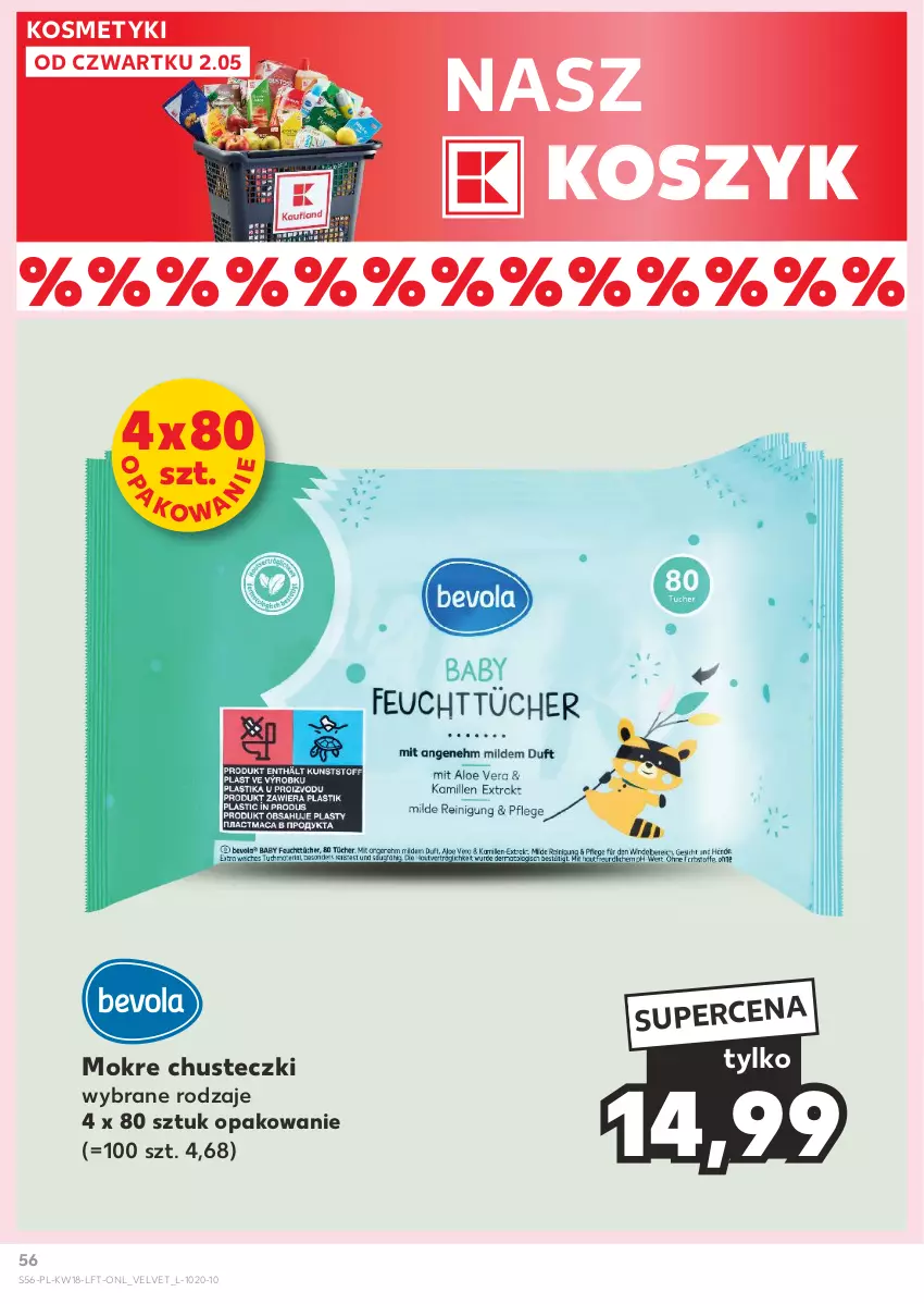 Gazetka promocyjna Kaufland - Gazetka tygodnia - ważna 02.05 do 08.05.2024 - strona 56 - produkty: Chusteczki, Kosz, Velvet