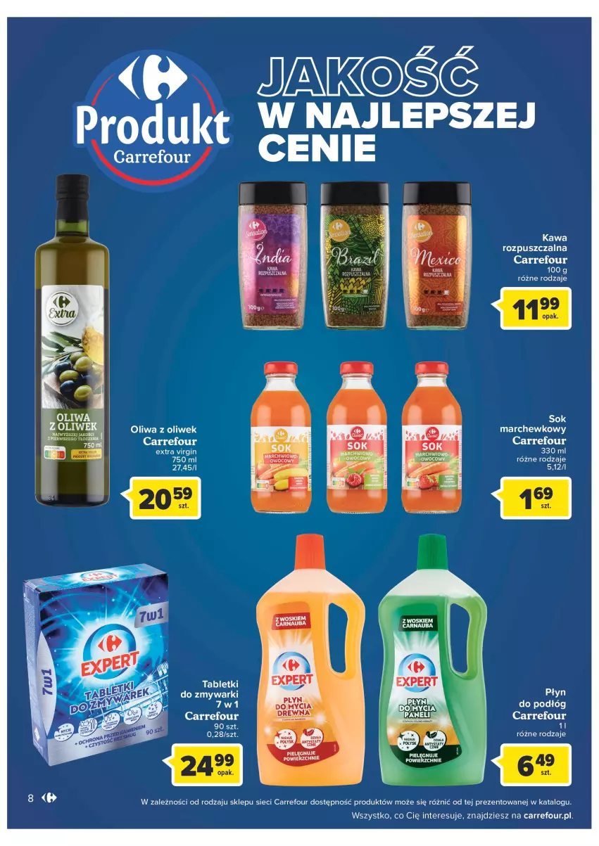 Gazetka promocyjna Carrefour - Gazetka Carrefour - ważna 22.11 do 03.12.2022 - strona 10 - produkty: Gin, Kawa, Kawa rozpuszczalna, Oliwa z oliwek, Sok, Zmywarki