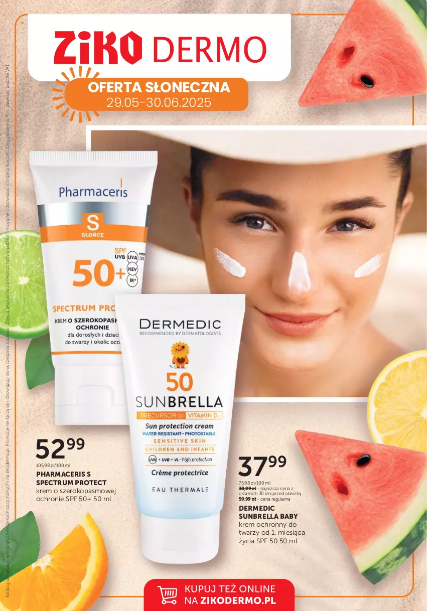 Gazetka promocyjna Ziko - Gazetka Ziko Dermo - ważna 29.05 do 30.06.2025 - strona 1 - produkty: Acer, Dermedic, Pharmaceris, Rum