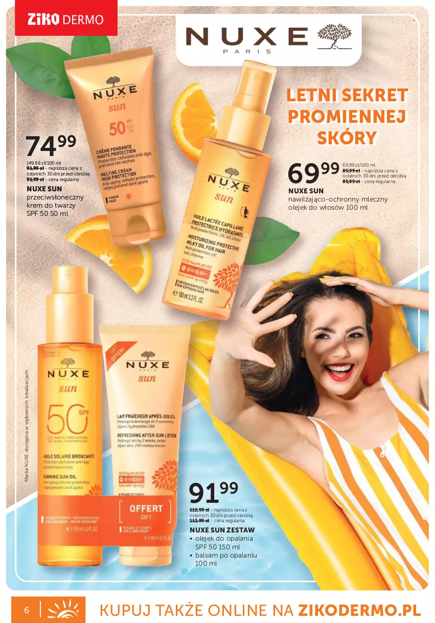 Gazetka promocyjna Ziko - Gazetka Ziko Dermo - ważna 29.05 do 30.06.2025 - strona 6 - produkty: Krem do twarzy, Kret, Nuxe, Olej