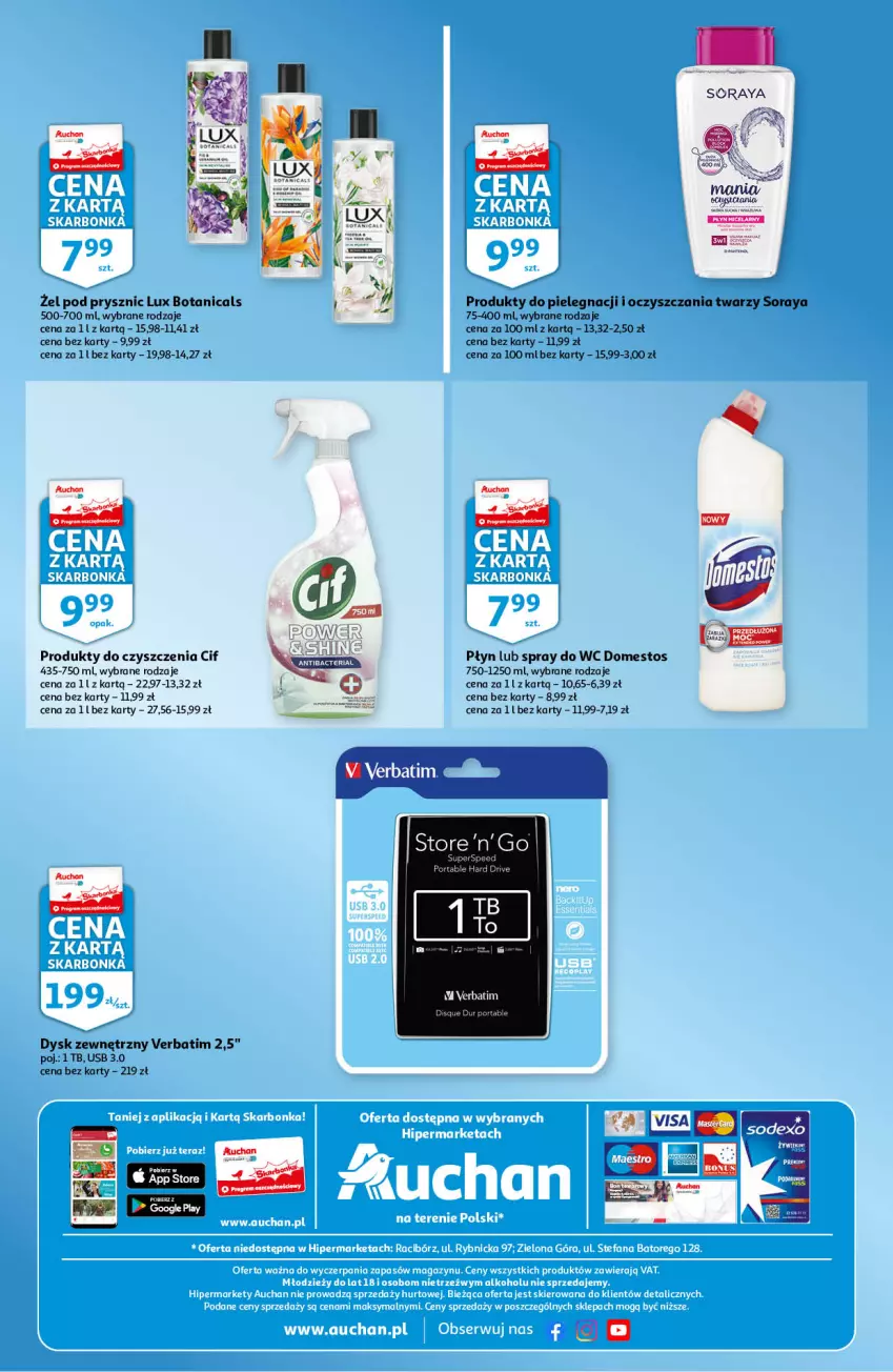 Gazetka promocyjna Auchan - Skarbonka #2 - ważna 13.01 do 19.01.2022 - strona 4 - produkty: Cif, Domestos