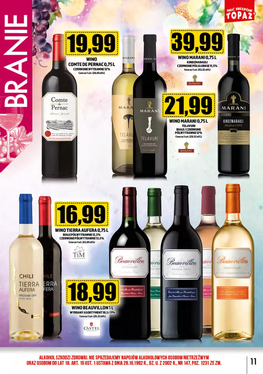 Gazetka promocyjna Topaz - Gazetka - ważna 01.02 do 29.02.2024 - strona 11 - produkty: Wino