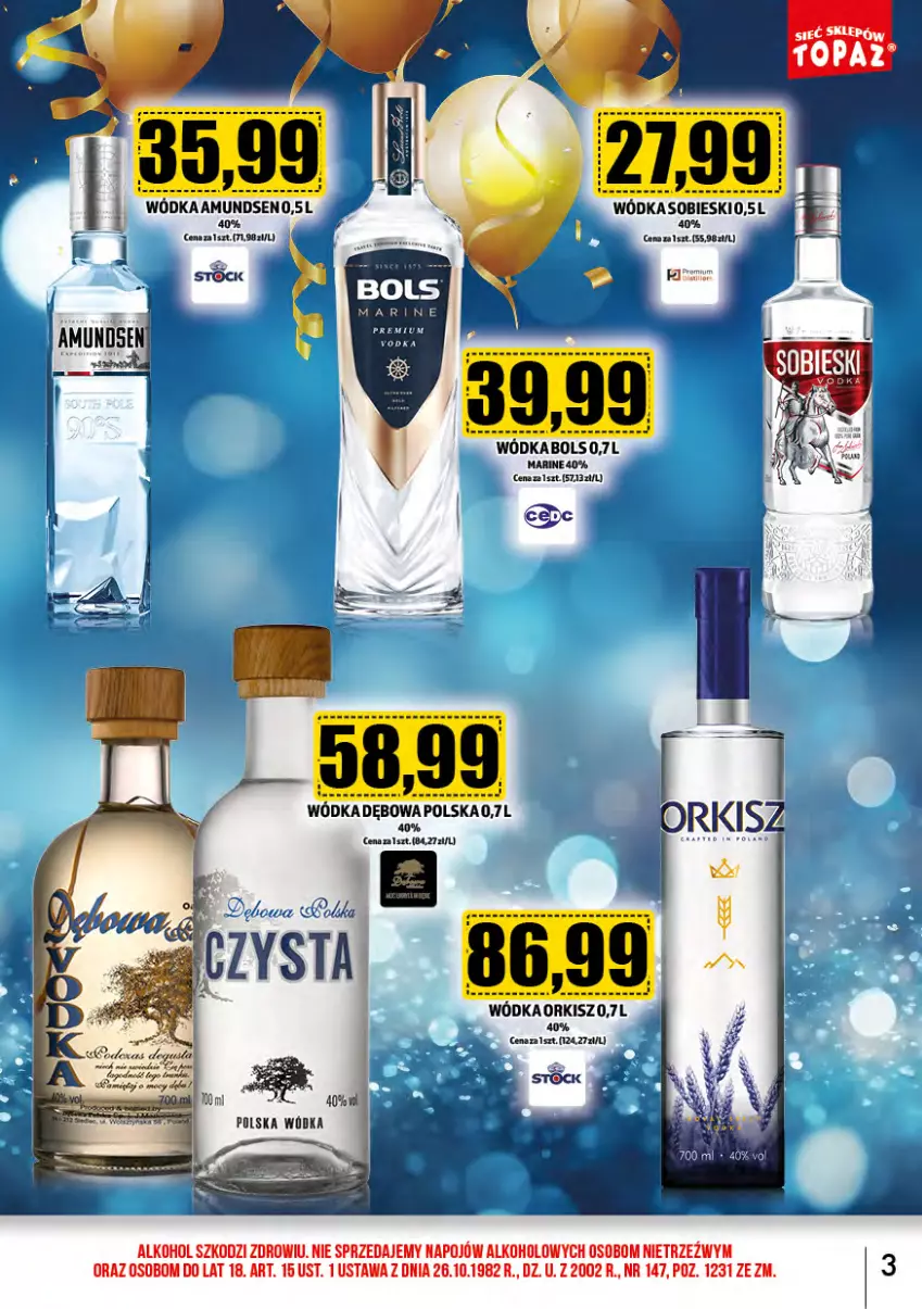 Gazetka promocyjna Topaz - Gazetka - ważna 01.02 do 29.02.2024 - strona 3 - produkty: Bols, Stock, Wódka