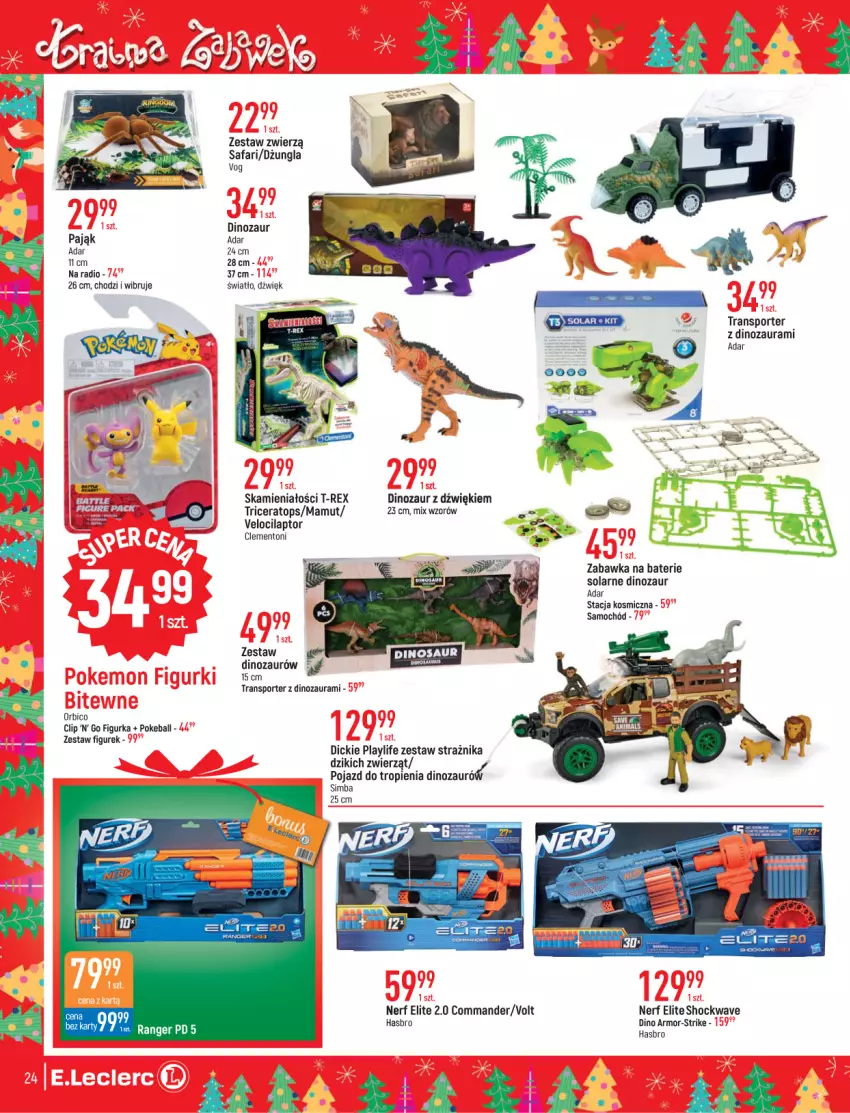 Gazetka promocyjna E Leclerc - ważna 08.11 do 03.12.2022 - strona 24 - produkty: BIC, Dinozaur, Fa, Gry, Hasbro, Nerf, Pojazd, Por, Samochód, Sport, Top, Tran, Zabawka