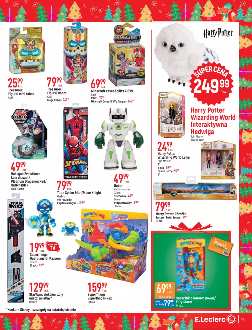 Gazetka promocyjna E Leclerc - ważna 08.11 do 03.12.2022 - strona 25 - produkty: BIC, Disney, Fa, Gra, Harry Potter, Hasbro, Lalka, Miecz, Minecraft, Robot