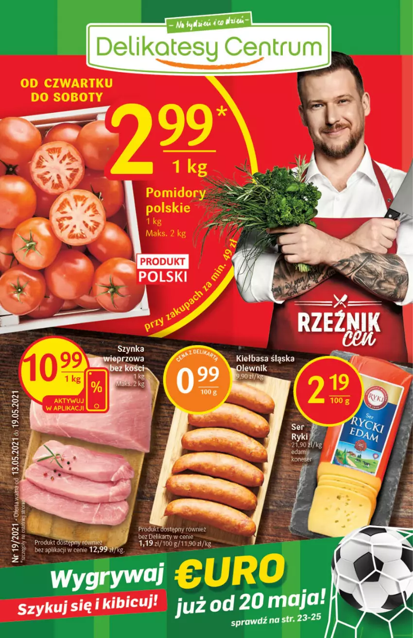 Gazetka promocyjna Delikatesy Centrum - Gazetka Delikatesy Centrum - ważna 13.05 do 19.05.2021 - strona 1 - produkty: Edam, Gry, Rum, Ser, Szynka