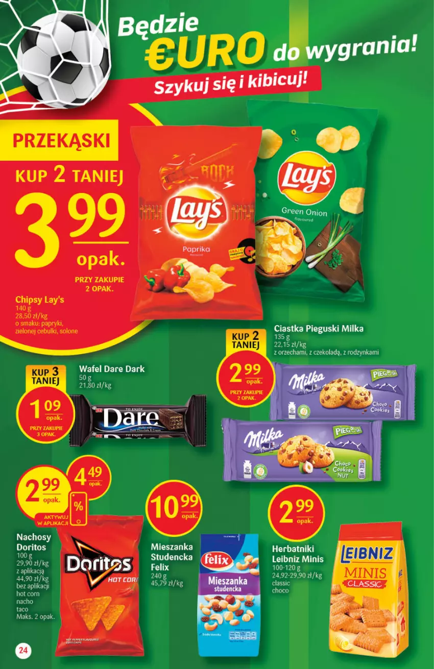 Gazetka promocyjna Delikatesy Centrum - Gazetka Delikatesy Centrum - ważna 13.05 do 19.05.2021 - strona 24 - produkty: Ciastka, Herbatniki, Mieszanka studencka, Milka