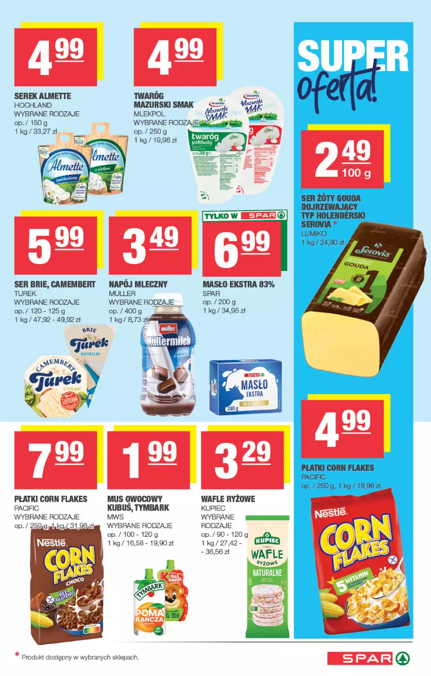 Gazetka promocyjna Spar - Spar - ważna 18.05 do 28.05.2025 - strona 3 - produkty: Almette, Brie, Camembert, Cif, Corn flakes, Gra, Hochland, Kupiec, Masło, Mus, Napój, Napój mleczny, Piec, Ryż, Ser, Serek, Tymbark, Wafle