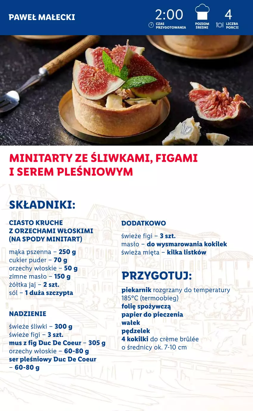 Gazetka promocyjna Lidl - KATALOG W STYLU FRANCUSKIM - ważna 27.09 do 01.10.2021 - strona 8 - produkty: Cukier, Cukier puder, Figi, Mąka, Mąka pszenna, Masło, Mięta, Mus, Orzechy włoskie, Papier, Papier do pieczenia, Piec, Piekarnik, Puder, Ser, Ser pleśniowy, Sól, Wałek