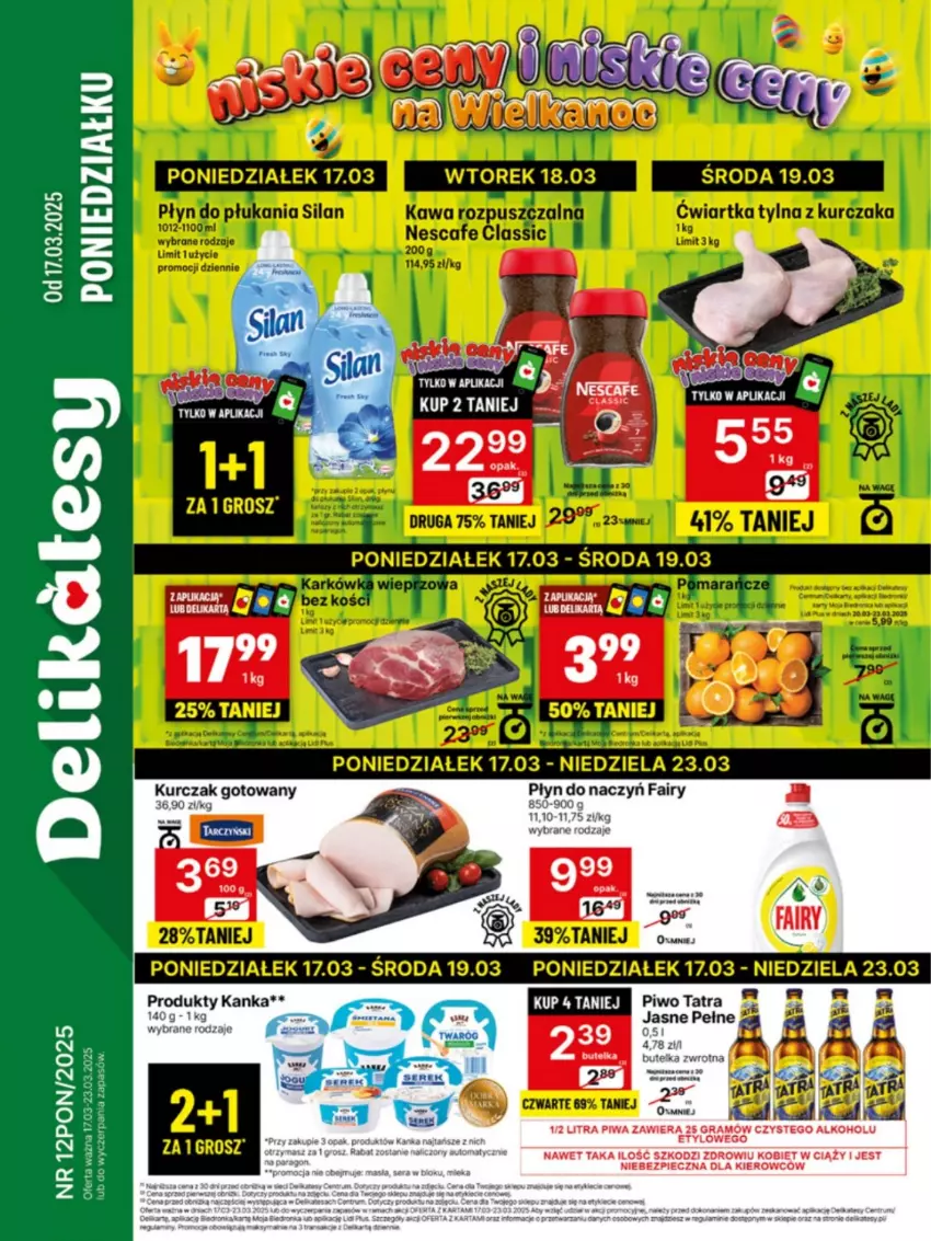 Gazetka promocyjna Delikatesy Centrum - NOWA GAZETKA Delikatesy Centrum od 17 marca! 17-23.03.2025 - ważna 17.03 do 23.03.2025 - strona 1 - produkty: Fa, Fairy, Gra, Kurczak, Kurczak gotowany, Piec, Piwa, Piwo, Tatra