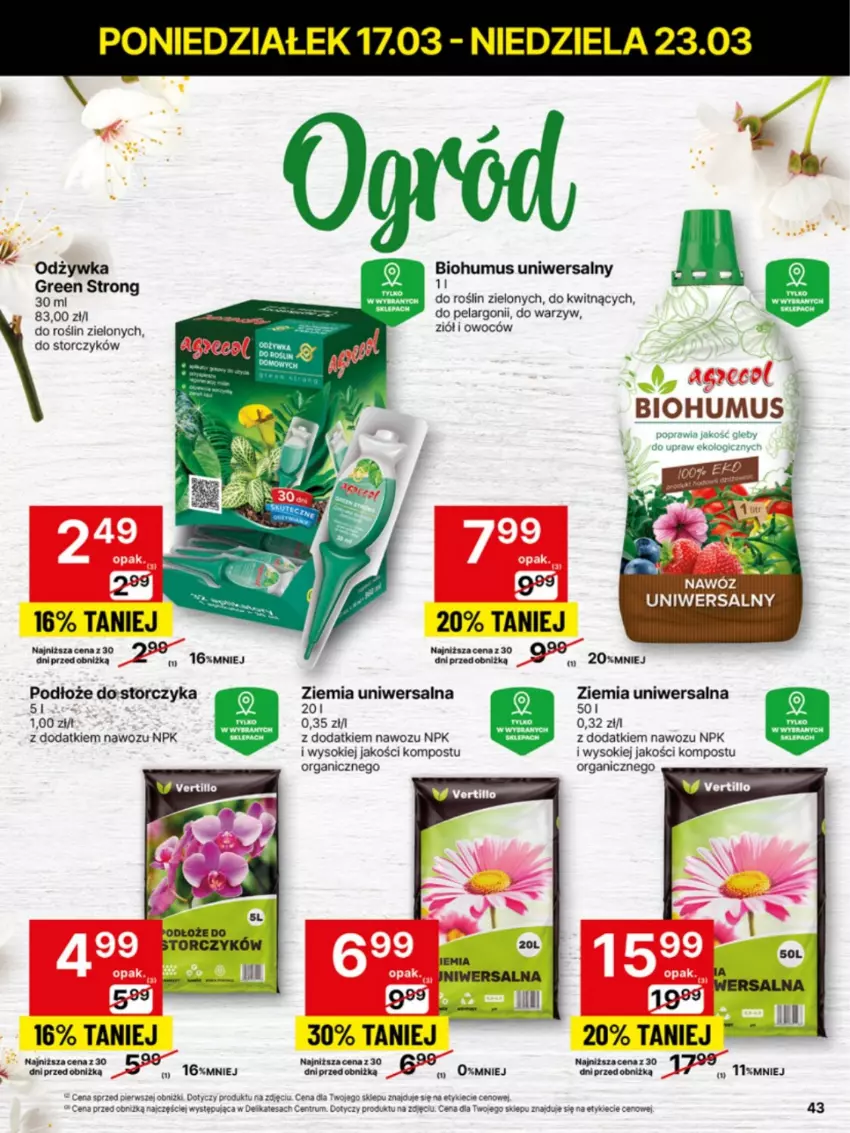 Gazetka promocyjna Delikatesy Centrum - NOWA GAZETKA Delikatesy Centrum od 17 marca! 17-23.03.2025 - ważna 17.03 do 23.03.2025 - strona 43 - produkty: Biohumus, Mus, Odżywka, Rum, Sok, Storczyk