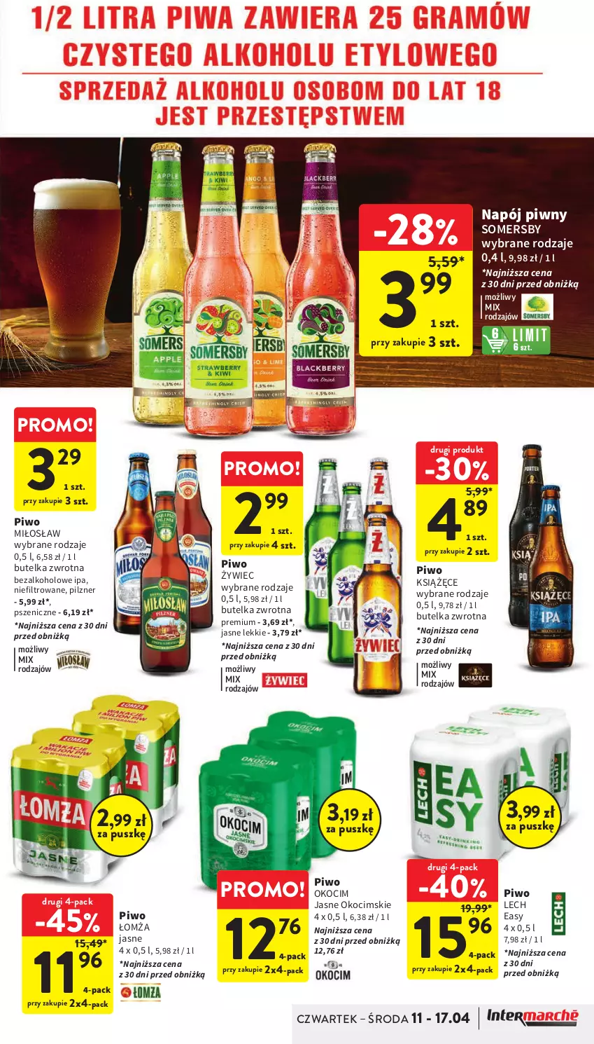 Gazetka promocyjna Intermarche - Gazetka Intermarche - ważna 11.04 do 17.04.2024 - strona 35 - produkty: Koc, Książęce, Napój, Okocim, Piwo, Somersby