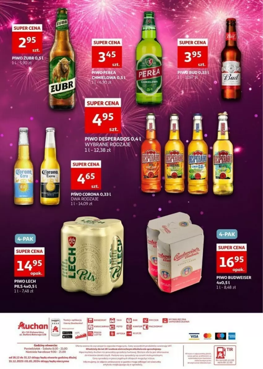 Gazetka promocyjna Auchan - ważna 27.12.2023 do 05.01.2024 - strona 2 - produkty: Desperados, Piwo, Ser