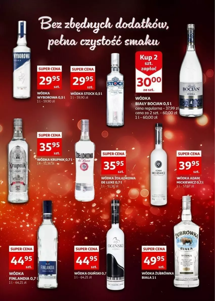 Gazetka promocyjna Auchan - ważna 27.12.2023 do 05.01.2024 - strona 6 - produkty: Biały Bocian, Finlandia, Ogiński, Por, Stock, Wódka, Wyborowa