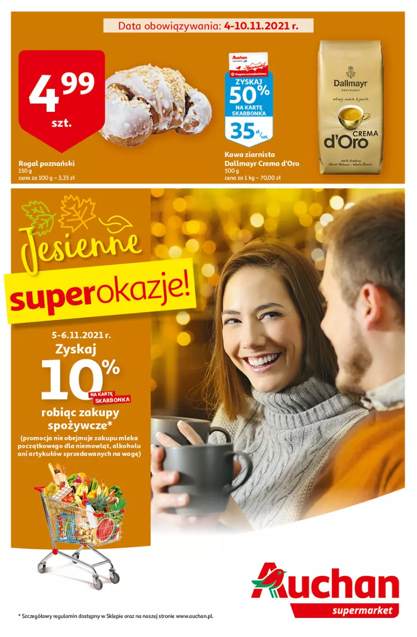 Gazetka promocyjna Auchan - Jesienne superokazje Supermarkety - ważna 04.11 do 10.11.2021 - strona 1 - produkty: Dallmayr