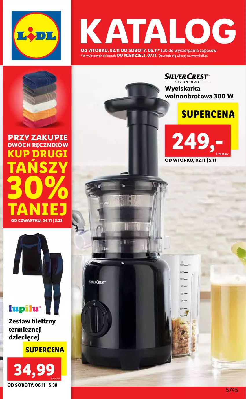 Gazetka promocyjna Lidl - GAZETKA - ważna 02.11 do 07.11.2021 - strona 1 - produkty: Dzieci, Wyciskarka, Wyciskarka wolnoobrotowa