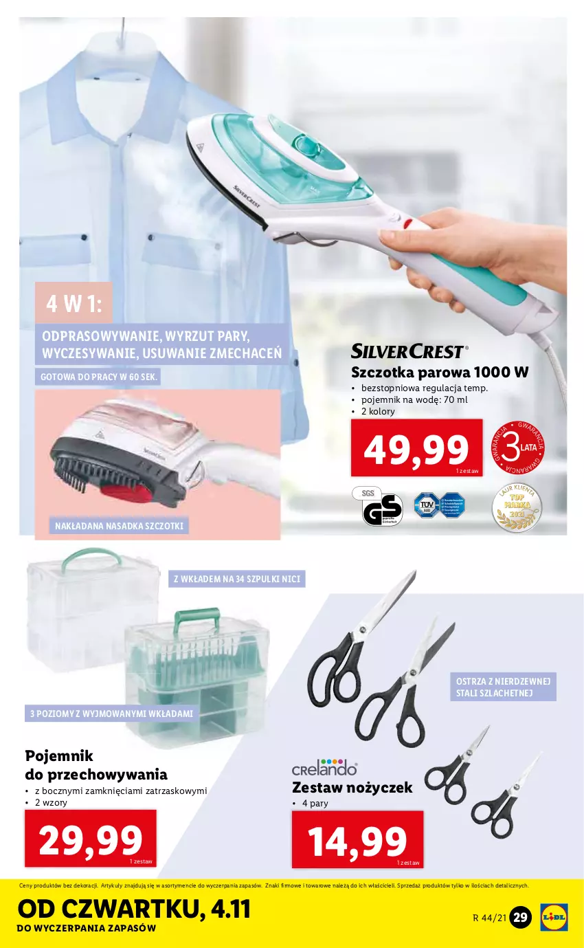 Gazetka promocyjna Lidl - GAZETKA - ważna 02.11 do 07.11.2021 - strona 29 - produkty: Noż, Pojemnik, Pojemnik do przechowywania, Szczotka, Top