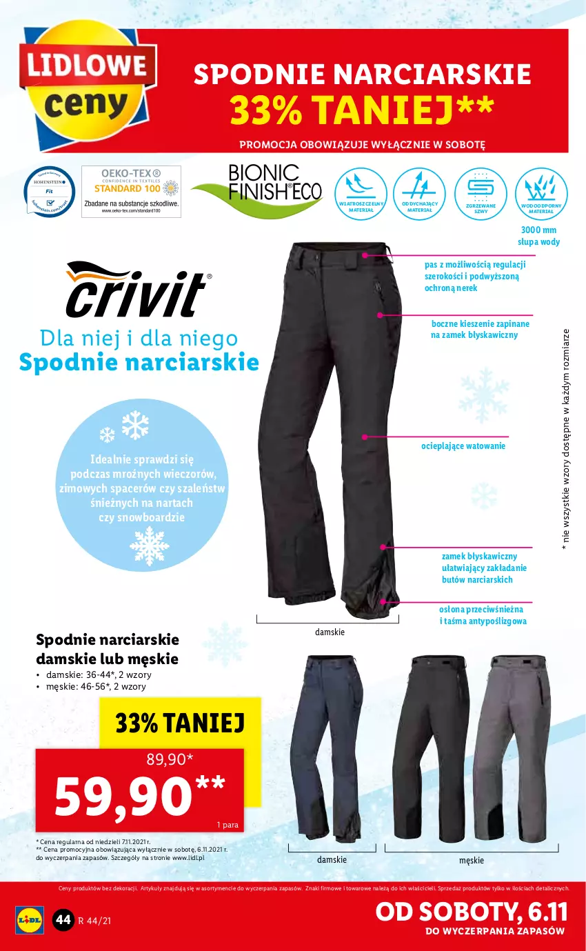 Gazetka promocyjna Lidl - GAZETKA - ważna 02.11 do 07.11.2021 - strona 44 - produkty: Acer, Por, Snowboard, Spodnie, Szal