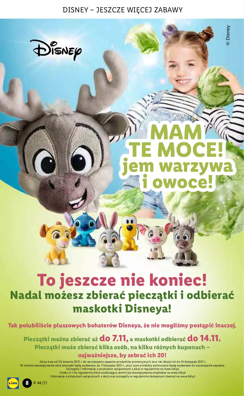 Gazetka promocyjna Lidl - GAZETKA - ważna 02.11 do 07.11.2021 - strona 8 - produkty: Disney, Owoce, Piec, Top, Warzywa, Warzywa i owoce