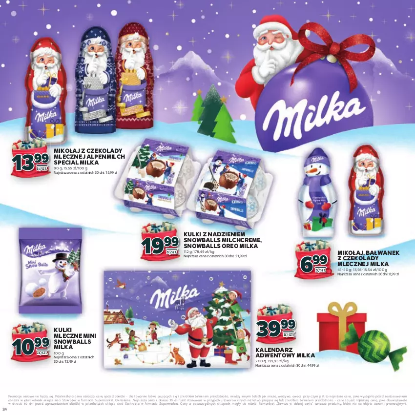 Gazetka promocyjna Stokrotka - Katalog Mikołajki! - ważna 20.11 do 10.12.2025 - strona 24 - produkty: Kalendarz, Kalendarz adwentowy, Mięso, Milka, Oreo, Owoce, Warzywa