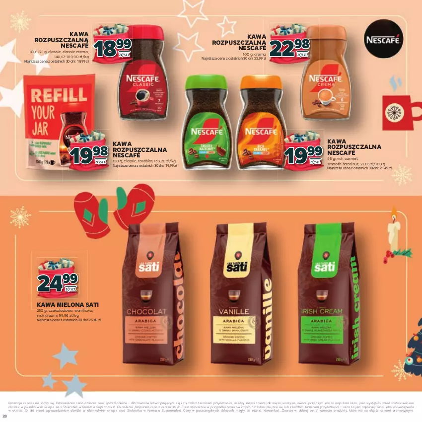 Gazetka promocyjna Stokrotka - Katalog Mikołajki! - ważna 20.11 do 10.12.2025 - strona 28 - produkty: Kawa, Kawa mielona, Kawa rozpuszczalna, Mięso, Nescafé, Owoce, Sati, Torebka, Warzywa