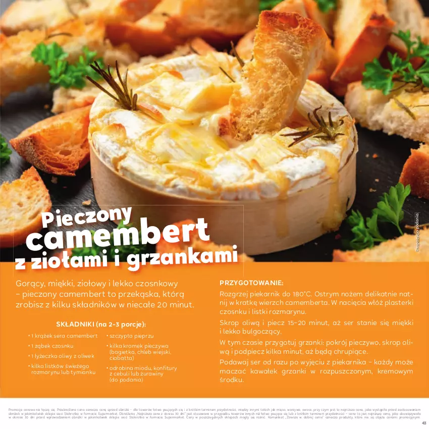 Gazetka promocyjna Stokrotka - Katalog Mikołajki! - ważna 20.11 do 10.12.2025 - strona 43 - produkty: Bagietka, Camembert, Chleb, Ciabatta, Kawa, LG, Mięso, Noż, Owoce, Piec, Pieczywo, Piekarnik, Pieprz, Plasterki, Por, Ser, Wałek, Warzywa