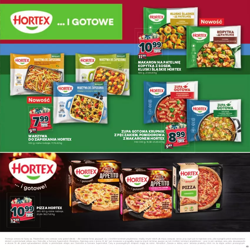 Gazetka promocyjna Stokrotka - Katalog Mikołajki! - ważna 20.11 do 10.12.2025 - strona 49 - produkty: Hortex, Kopytka, Krupnik, Makaron, Mięso, Owoce, Pizza, Sos, Warzywa, Zupa
