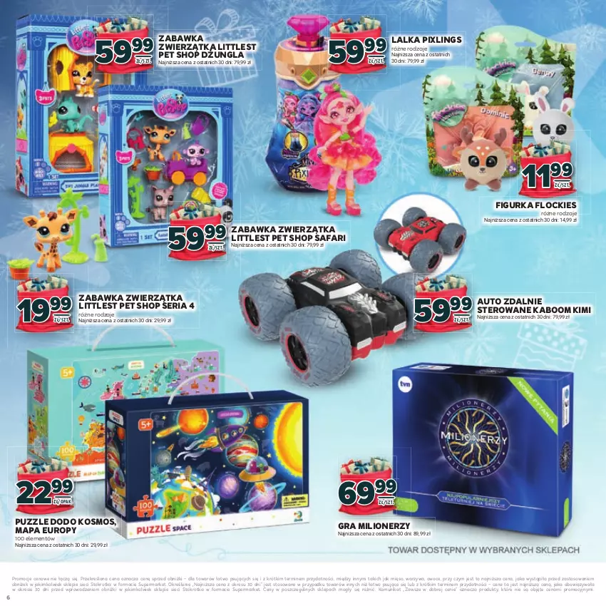 Gazetka promocyjna Stokrotka - Katalog Mikołajki! - ważna 20.11 do 10.12.2025 - strona 6 - produkty: Fa, Gra, Lalka, Lion, Littlest Pet Shop, Mięso, Milionerzy, Owoce, Puzzle, Ser, Warzywa, Zabawka