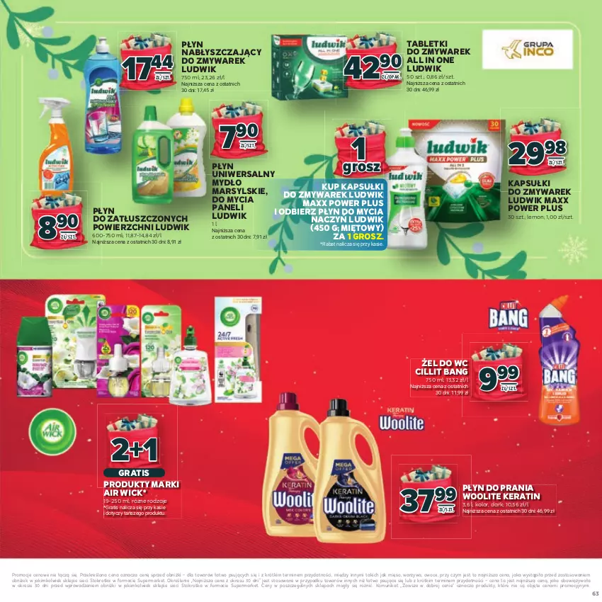 Gazetka promocyjna Stokrotka - Katalog Mikołajki! - ważna 20.11 do 10.12.2025 - strona 63 - produkty: Air Wick, Cillit Bang, Gra, Ludwik, Mars, Mięso, Mydło, Owoce, Płyn do mycia, Płyn do prania, Płyn nabłyszczający, Tablet, Warzywa, Woolite