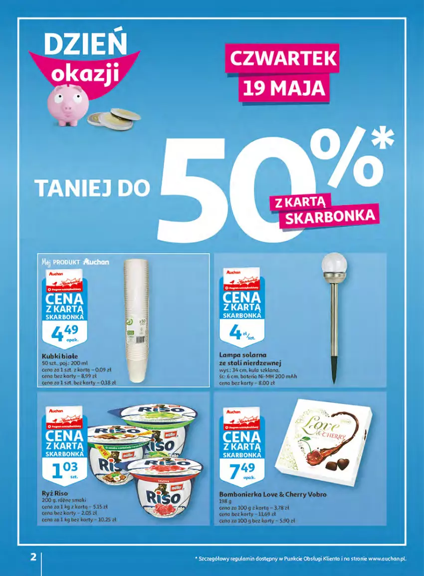 Gazetka promocyjna Auchan - Udane grillowanie jest w cenie Hipermarkety - ważna 19.05 do 28.05.2022 - strona 2 - produkty: Bateria, Lampa, LANA, Ryż