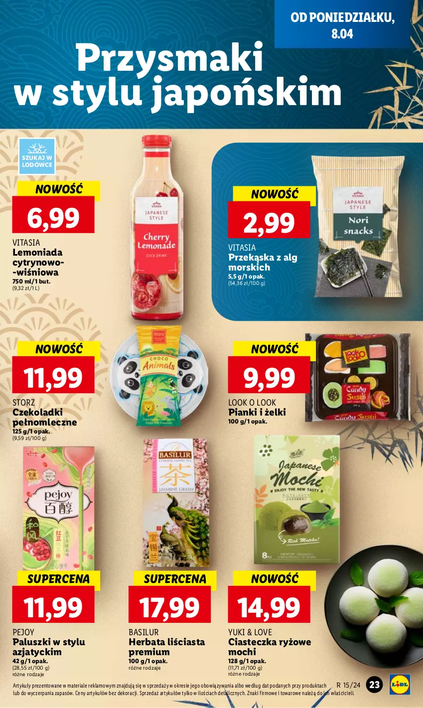 Gazetka promocyjna Lidl - GAZETKA - ważna 08.04 do 10.04.2024 - strona 23 - produkty: Herbata, Lemoniada, LG, Przysmaki, Ryż