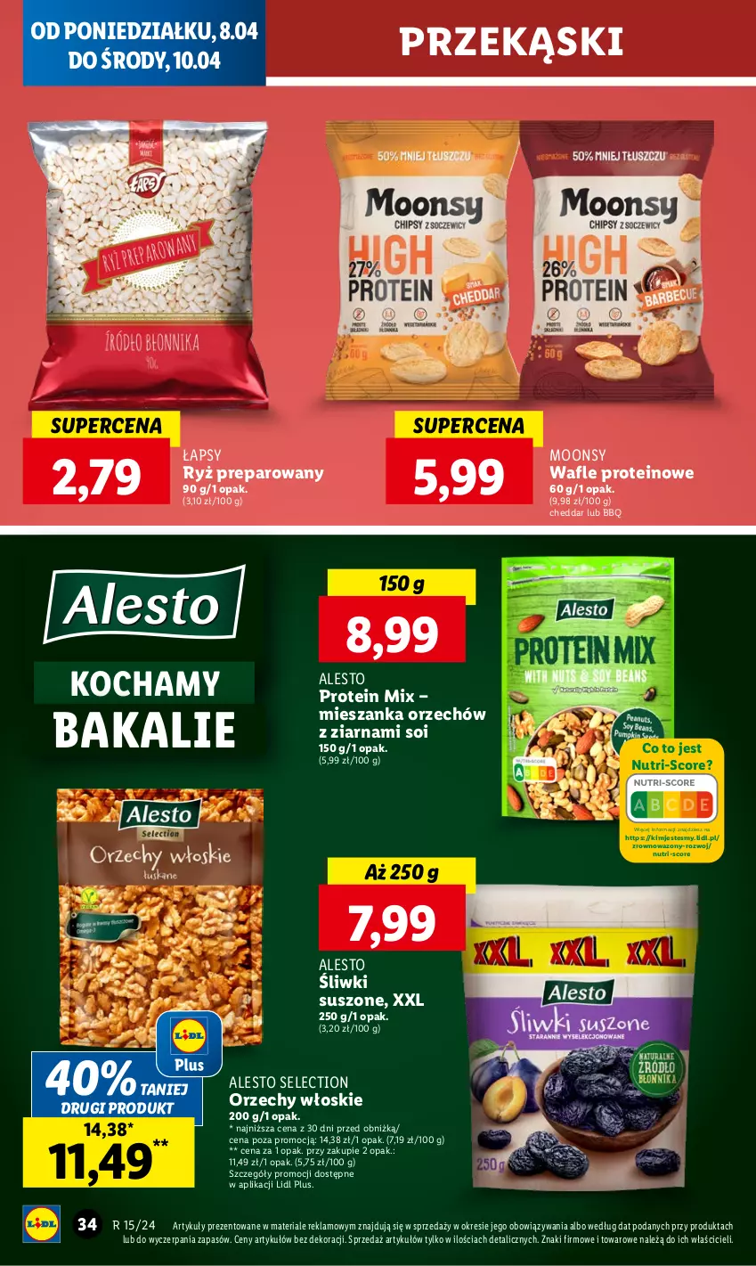 Gazetka promocyjna Lidl - GAZETKA - ważna 08.04 do 10.04.2024 - strona 34 - produkty: Cheddar, Koc, Orzechy włoskie, Ryż, Wafle, Wazon